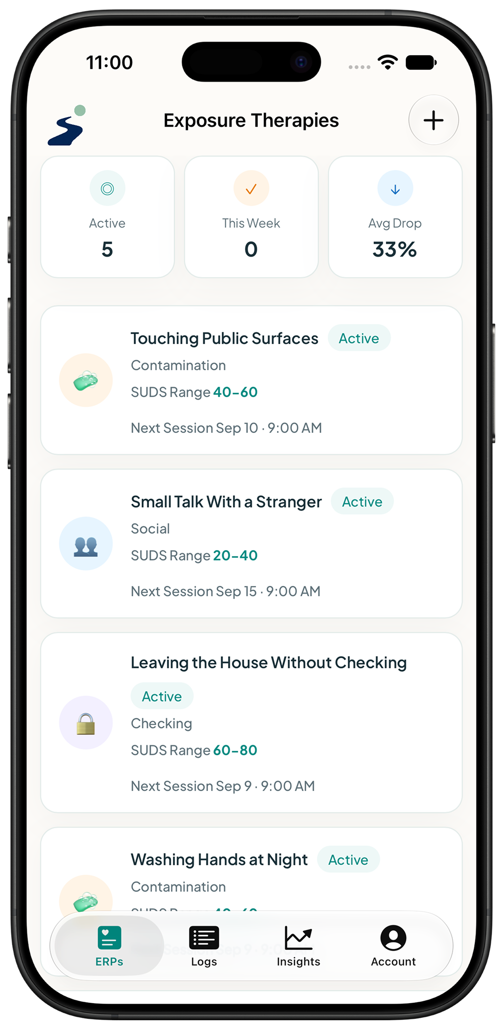 TurnToward therapies displayed on an iPhone